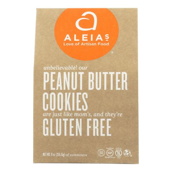 Aleia's - Gluten Free Cookies - Peanut Butter - Case of 6 - 9 oz.