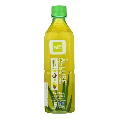Alo Original Allure Aloe Vera Juice Drink - Mangosteen and Mango - Case of 12 - 16.9 fl oz.