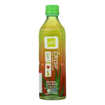 Alo Original Crisp Aloe Vera Juice Drink - Fuji Apple and Pear - Case of 12 - 16.9 fl oz.