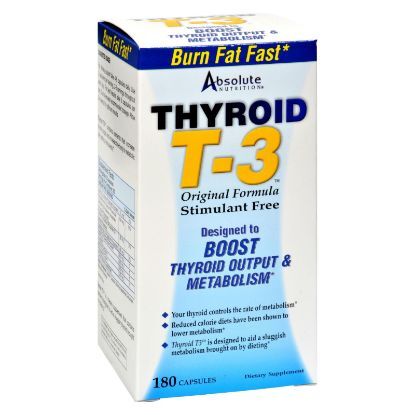 Absolute Nutrition - Thyroid T-3 - 180 Capsules