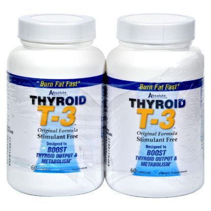Absolute Nutrition - Thyroid T-3 - 60 Capsules Each / Pack of 2
