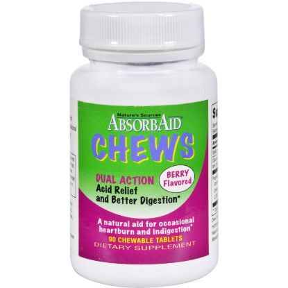 Absorbaid Digestive Chews - Berry Flavor - 90 Tablets