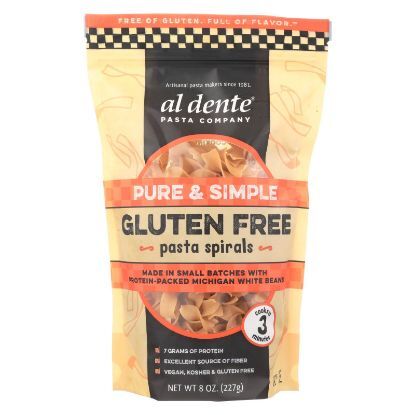 Al Dente - Gluten Free Pasta Spirals - Pure and Simple - Case of 6 - 8 oz.