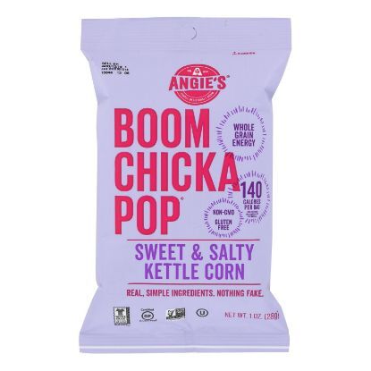 Angie's Kettle Corn Boom Chicka Pop Sweet and Salty Popcorn - Case of 24 - 1 oz.