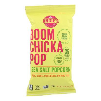 Angie's Kettle Corn Boom Chicka Pop Sea Salt Popcorn - Case of 12 - 1.25 oz.