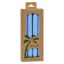 Aloha Bay - Palm Tapers - Light Blue Candles - Unscented - 4 Pack