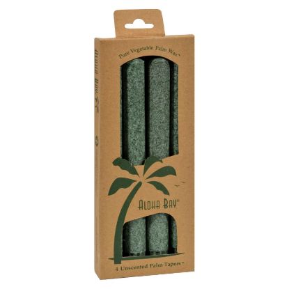 Aloha Bay - Palm Tapers - Green - 4 Candles