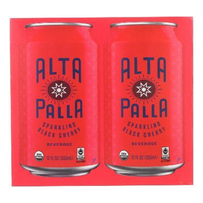 Alta Palla Organic Sparking Fruit Juice - Black Cherry - Case of 6 - 12 fl oz.
