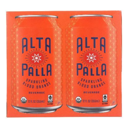 Alta Palla Organic Sparking Fruit Juice - Blood Orange - Case of 6 - 12 fl oz.