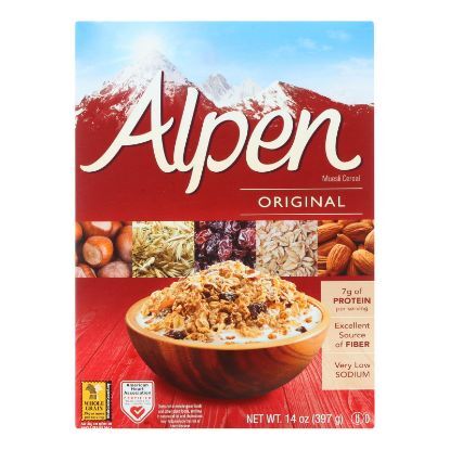 Alpen Original Muesli Cereal - Case of 12 - 14 oz.