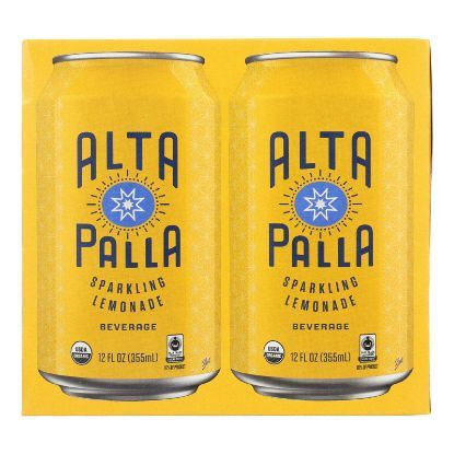 Alta Palla Organic Sparking Fruit Juice - Lemonade - Case of 6 - 12 fl oz.