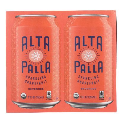 Alta Palla Organic Sparking Fruit Juice - Grapefruit - Case of 6 - 12 fl oz.
