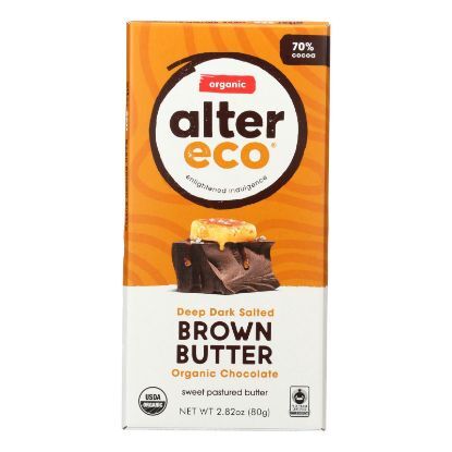 Alter Eco Americas Chocolate - Organic - Dark Salted Brown Butter - 2.82 oz - case of 12