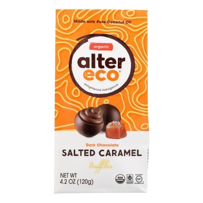 Alter Eco Americas Truffles - Salted Caramel - Case of 8 - 4.2 oz.