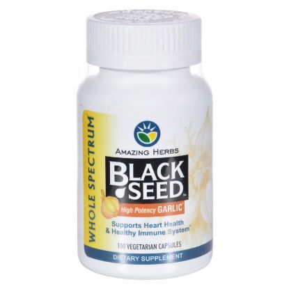 Amazing Herbs - Black Seed and Garlic - 100 Capsules