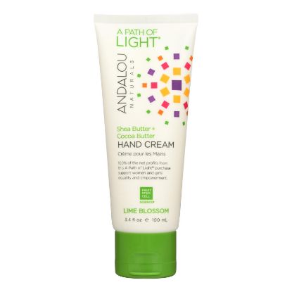 Andalou Naturals Hand Cream - A Force of Nature Shea Butter plus Coconut Water - Lime Blossom - 3.4 oz