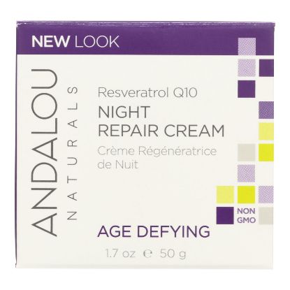 Andalou Naturals Resveratrol Q10 Night Repair Cream - 1.7 fl oz