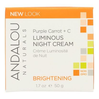 Andalou Naturals Luminous Night Cream Purple Carrot + C - 1.7 oz