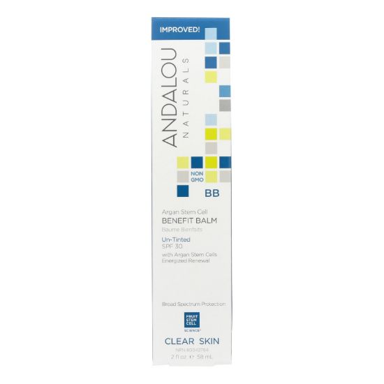 Andalou Naturals Clarifying Oil Control Beauty Balm Un-Tinted with SPF30 - 2 fl oz