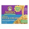 Annies Homegrown Rice Pasta Dinner - Creamy Deluxe - Rice Pasta and Extra Cheesy Cheddar Sauce - Gluten Free - 11 oz - case of 12