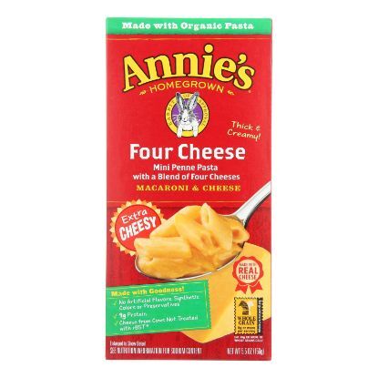 Annie's Homegrown Four Cheese Macaroni and Cheese - Case of 12 - 5.5 oz.
