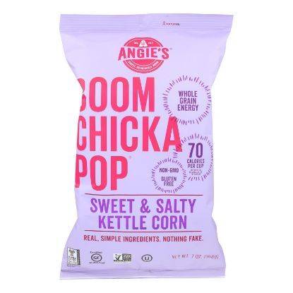 Angie's Kettle Corn Boom Chicka Pop Sweet and Salty Popcorn - Case of 12 - 7 oz.