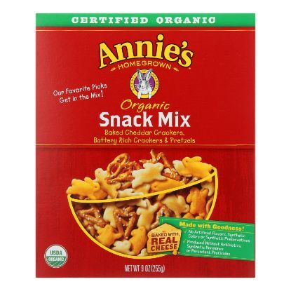 Annie's Homegrown Organic Snack Mix Bunnies - Case of 12 - 9 oz.