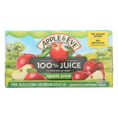 Apple and Eve 100 Percent Apple Juice - Case of 6 - 40 Bags