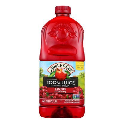 Apple and Eve 100 Percent Juice Naturally Cranberry Juice - Case of 8 - 64 fl oz.
