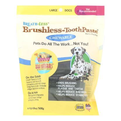 Ark Naturals Breath-Less Brushless-ToothPaste - Chewable - Large Dogs - 18 oz