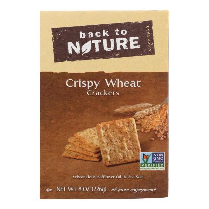 Back To Nature Crispy Crackers - Wheat - Case of 6 - 8 oz.
