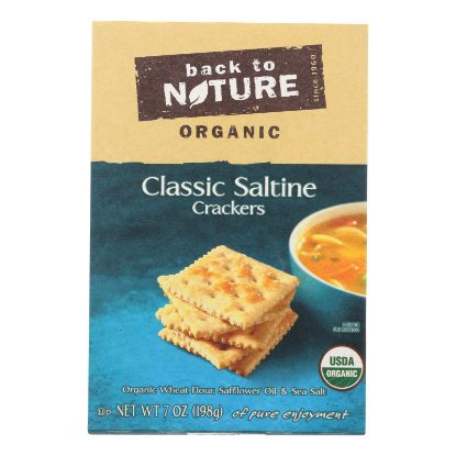 Back To Nature Crackers - Organic - Classic Saltine - 7 oz - case of 6