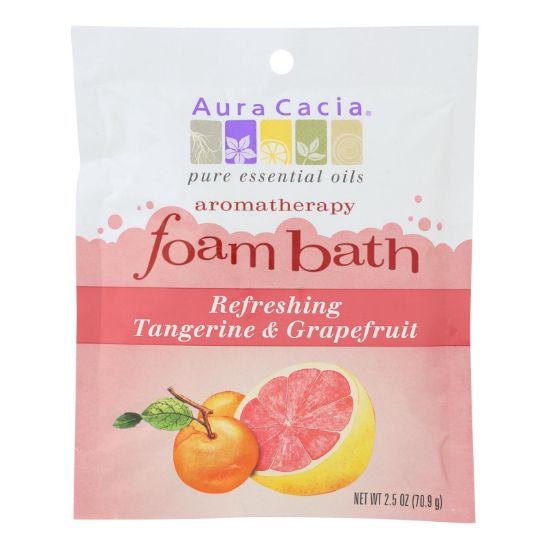 Aura Cacia - Foam Bath Refeshing Tangerine and Grapefruit - 2.5 oz - Case of 6