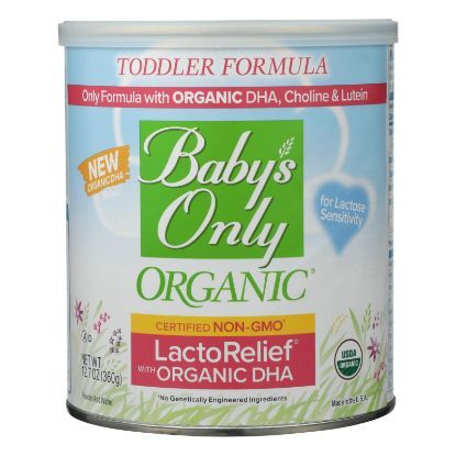 Babys Only Organic Toddler Formula - Organic - LactoRelief - Lactose Free - 12.7 oz - Case of 6