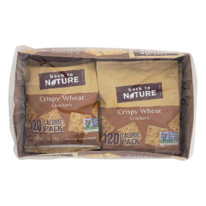 Back To Nature Crispy Wheat Crackers - Safflower Oil and Sea Salt - Case of 4 - 1 oz.