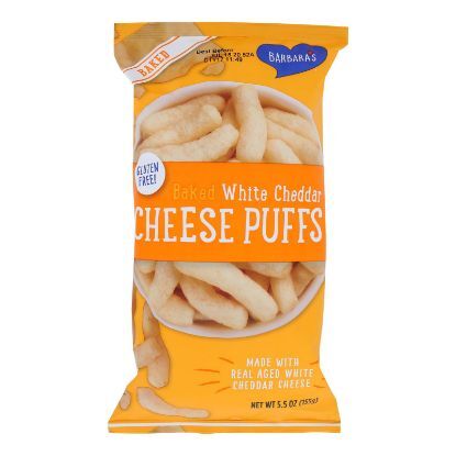 Barbara's Bakery - Baked White Cheddar Cheese Puffs - Case of 12 - 5.5 oz.