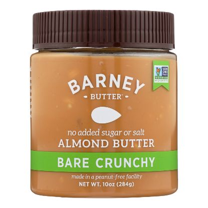 Barney Butter Almond Butter - Bare Crunchy - Case of 6 - 10 oz.