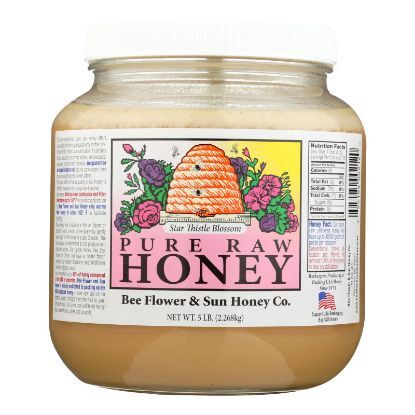 Bee Flower and Sun Honey - Star Thistle Blossom - Case of 6 - 5 lb.