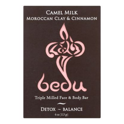 Bedu Face and Body Bar - Moroccan Clay and Cinnamon - Case of 6 - 4 oz.