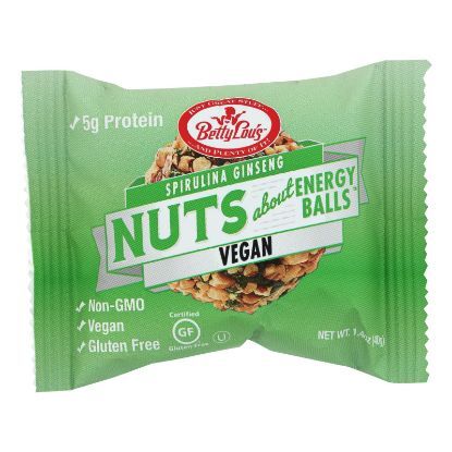 Betty Lou's Nut Butter Balls - Spirulina Ginseng - 1.4 oz - 40 ct