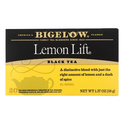 Bigelow Tea Lemon Lift Black Tea - Case of 6 - 20 Bags