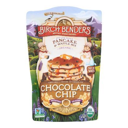 Birch Benders Pancake and Waffle Mix - Chocolate Chip - Case of 6 - 16 oz.