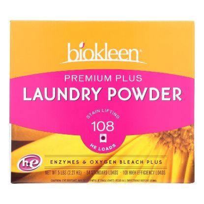 Biokleen Laundry Powder Premium Plus Stain Lifting Enzyme Formula - 5 lbs