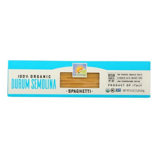 Bionaturae Pasta - Organic - 100 Percent Durum Semolina - Spaghetti - 16 oz - case of 12
