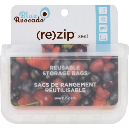 Blue Avocado (Re) Zip Seal Snack Bag - Translucent