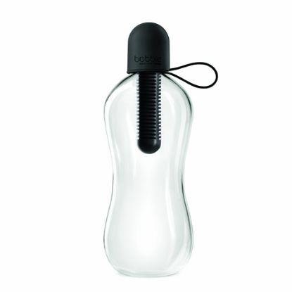 Bobble Water Bottle - With Carry Tether Cap - Medium - Black - 18.5 oz