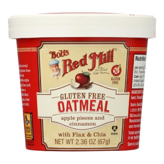 Bob's Red Mill - Gluten Free Oatmeal Cup Apple and Cinnamon - 2.36 oz - Case of 12