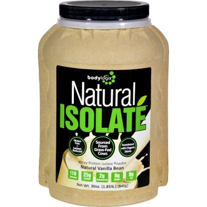 Bodylogix Isolate Powder - Natural Whey - Vanilla Bean - 1.85 lb