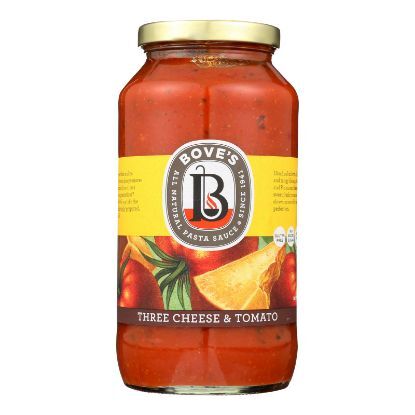 Bove's of Vermont Pasta Sauce - Three Cheese and Tomato - Case of 6 - 24 oz.