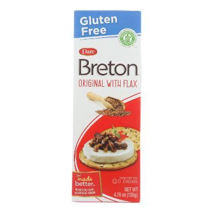 Breton/Dare - Crackers - Original with Flax - Case of 6 - 4.76 oz.